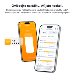 Ovládání tado° Smart Thermostat X na dálku v mobilní aplikaci