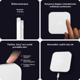 Tenká konstrukce 17,8 mm, dotykový displej, tlačítko Easy a nabíjení přes USB-C