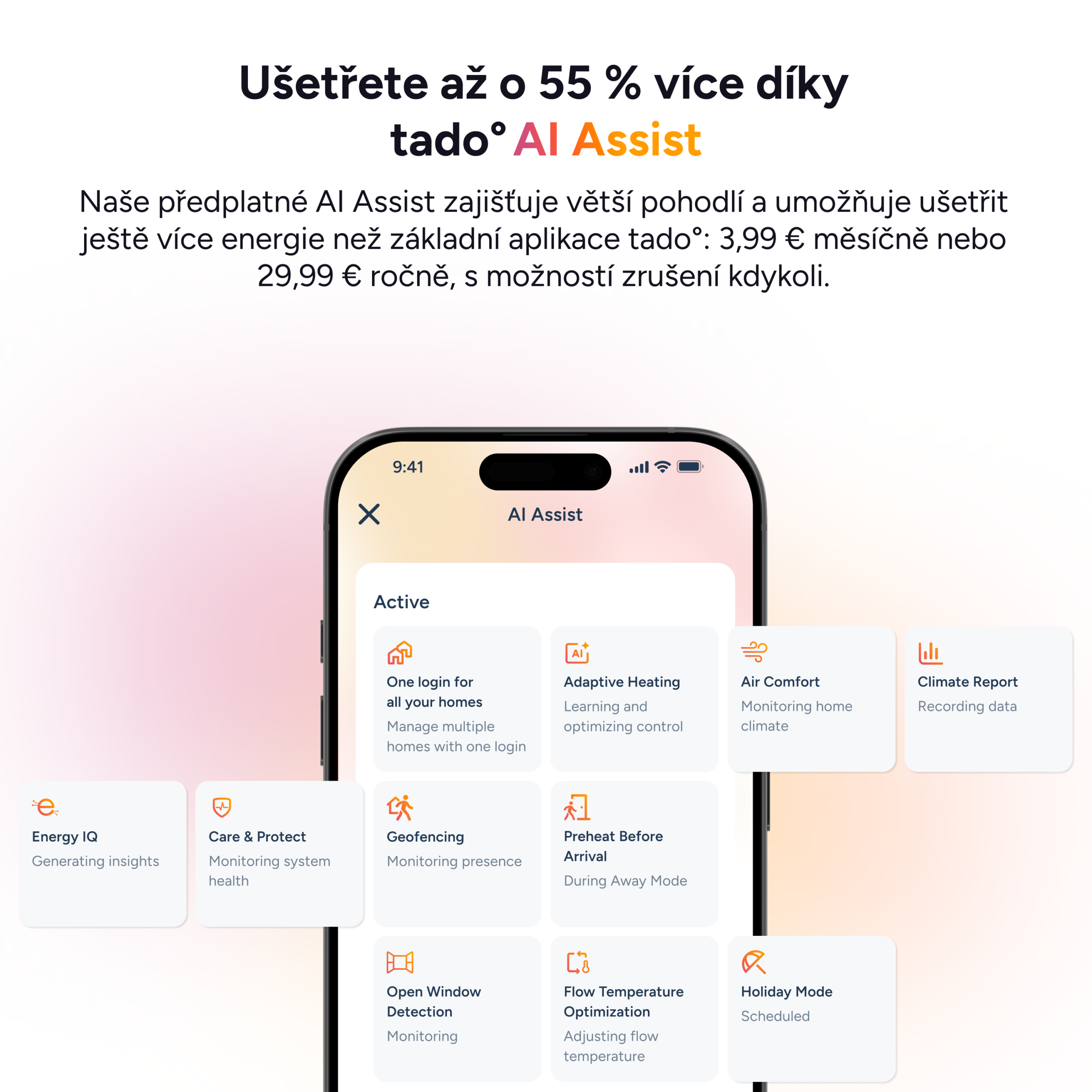 Předplatné tado° AI Assist a jeho funkce