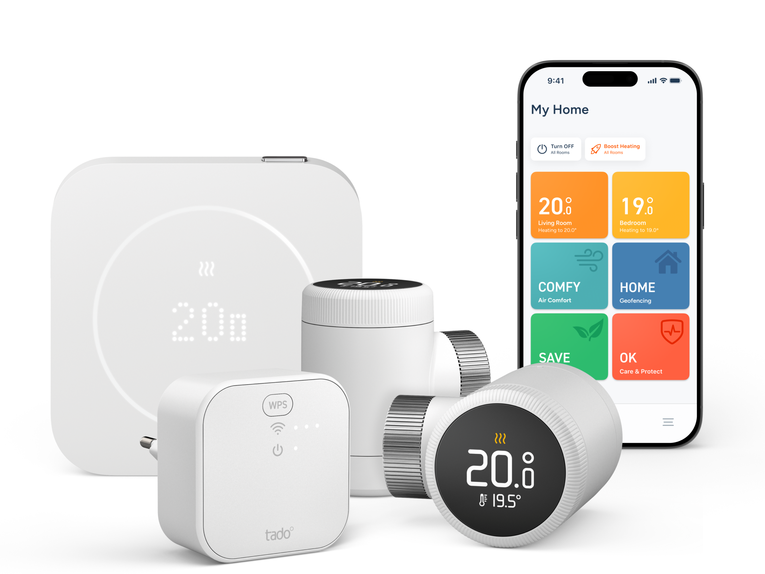 tado° Smart Thermostat X (2. generace) - sada s bridge a hlavicemi